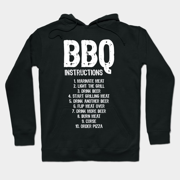 Funny BBQ Instructions Hoodie by Scar